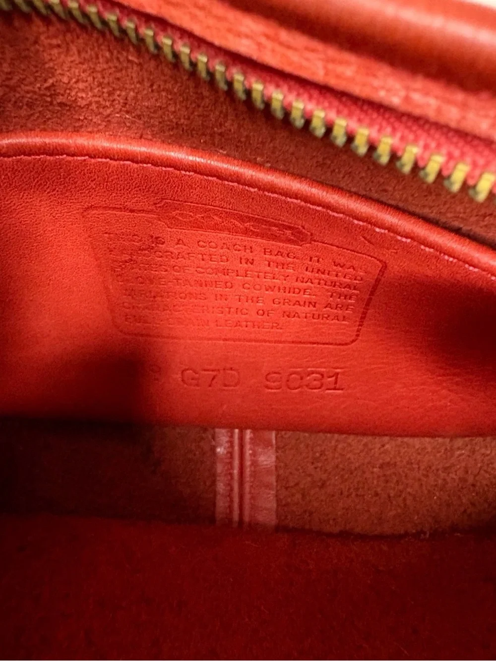 Coach Vintage Red Wendie #9031
